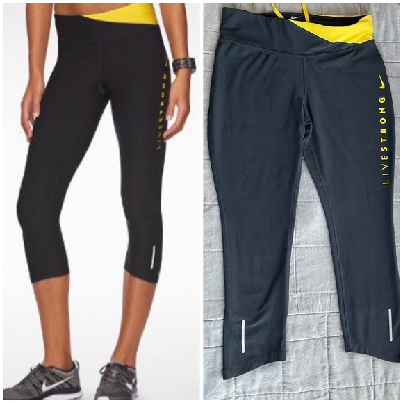 Nike Livestrong Cropped Running leggings - small - Picture 1 of 3
